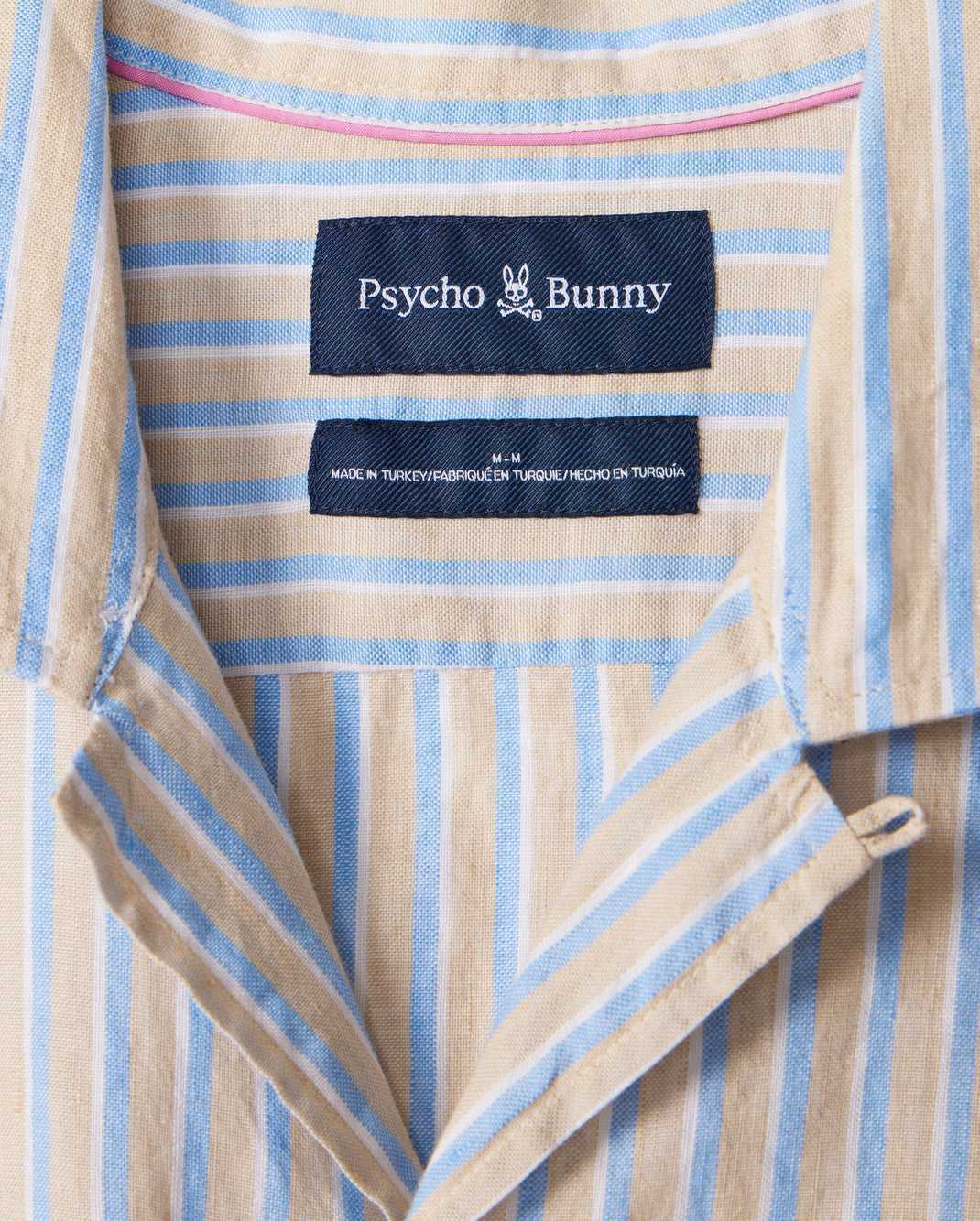 Chemises Psycho Bunny Justin Linen Camp Shirt Bleu Homme | DXH-51049201